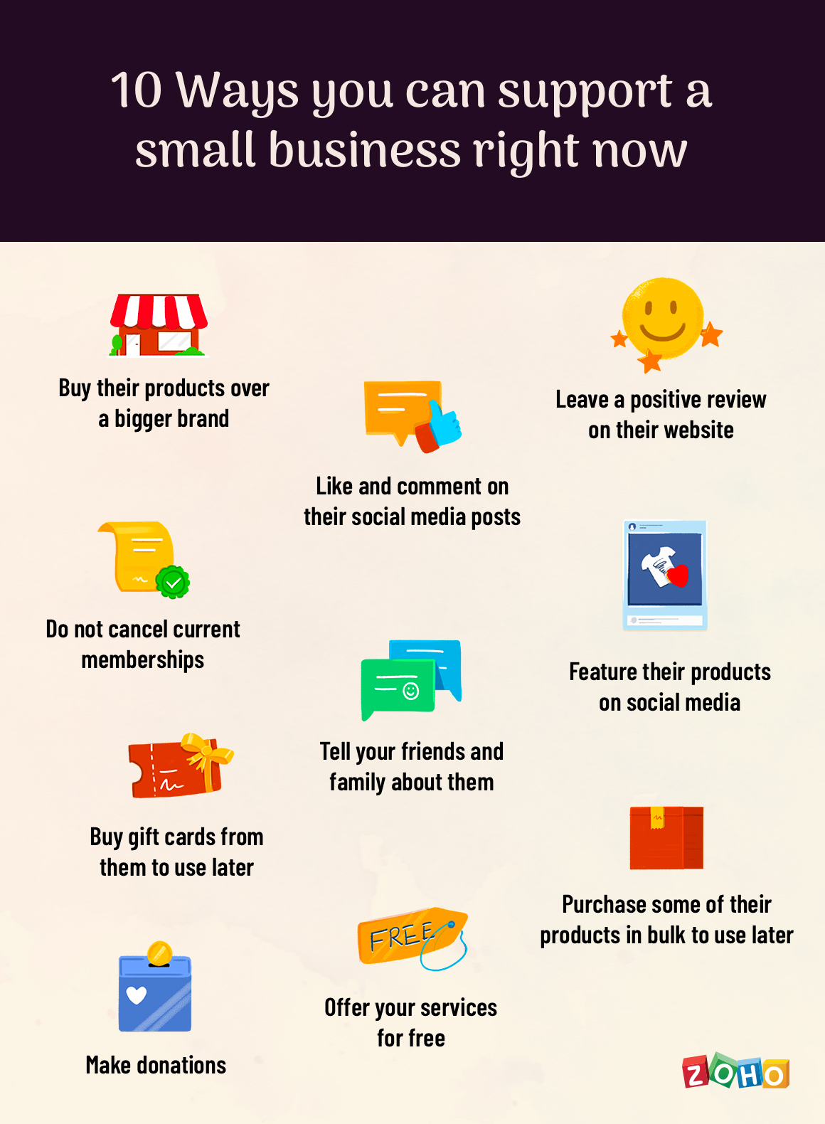 Ways to support small businesses